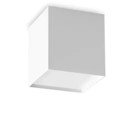 Faretti Da Soffitto-Ideal Lux Kubiko pl faretto led cubo bianco per interni led 10w 3000k