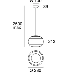 Lampadari Moderni-Stilnovo La mariee lampadario moderno vetro trasparente led 9w 3000k