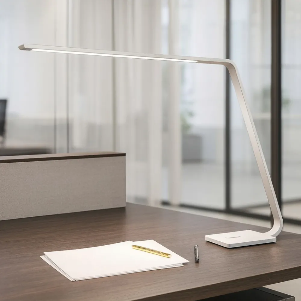 Lampade Da Tavolo-Stilnovo Lama lampada da scrivania bianca led 3000k dimmerabile touch