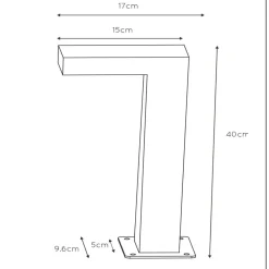 Lampioni Da Giardino-Selezionato da Mazzolaluce Lammpione basso antracite moderno da giardino led 8w 3000k ip54