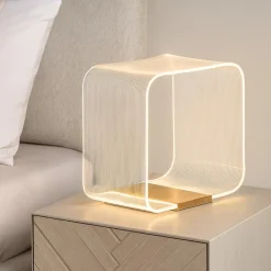 Abat Jour-Selezionato da Mazzolaluce Lampada abat jour camera da letto moderna oro led dimmerabile 3000k