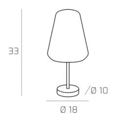 Abat Jour-Top Light Lampada abat-jour per camera da letto da comodino cromo trasparente