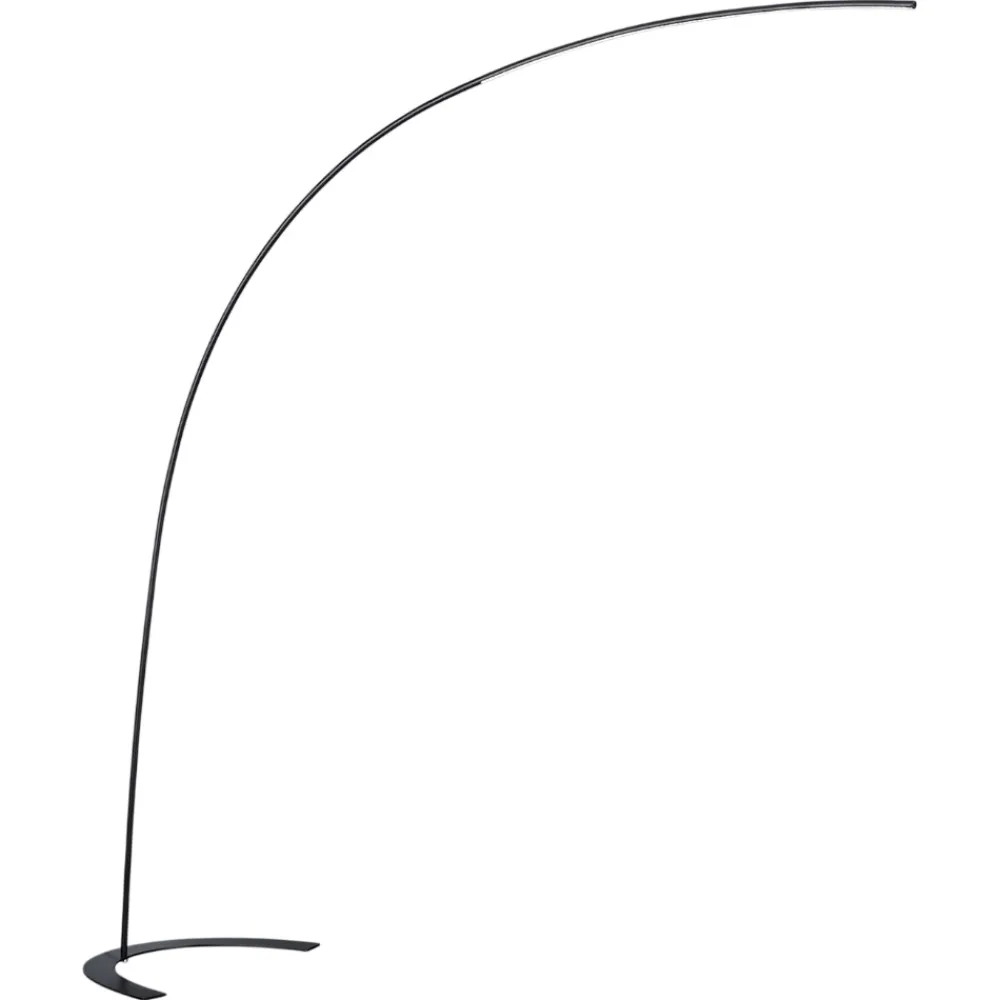 Lampade Da Terra-Selezionato da Mazzolaluce Lampada ad arco design nera led 18w 3000k dimmerabile