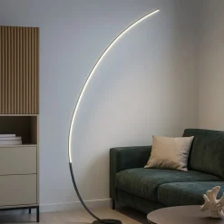 Lampade Da Terra-Selezionato da Mazzolaluce Lampada ad arco led 3000k nera moderna