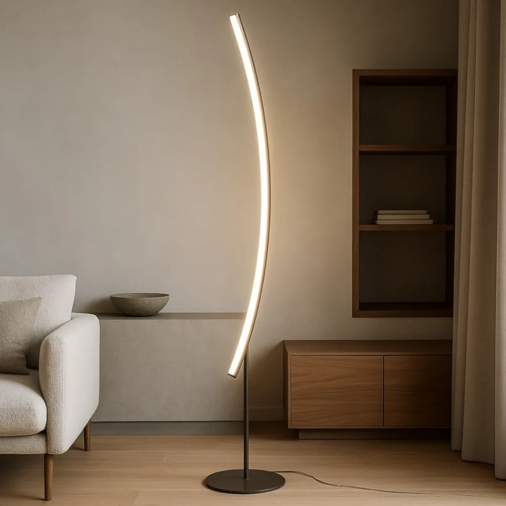 Lampade Da Terra-Vivida International Lampada ad arco led 24w 3000k vivida bow sabbia