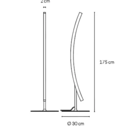 Lampade Da Terra-Vivida International Lampada ad arco led 24w 3000k vivida bow sabbia