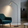 Lampade Da Terra-Selezionato da Mazzolaluce Lampada ad arco moderna colore nero e oro per salotto