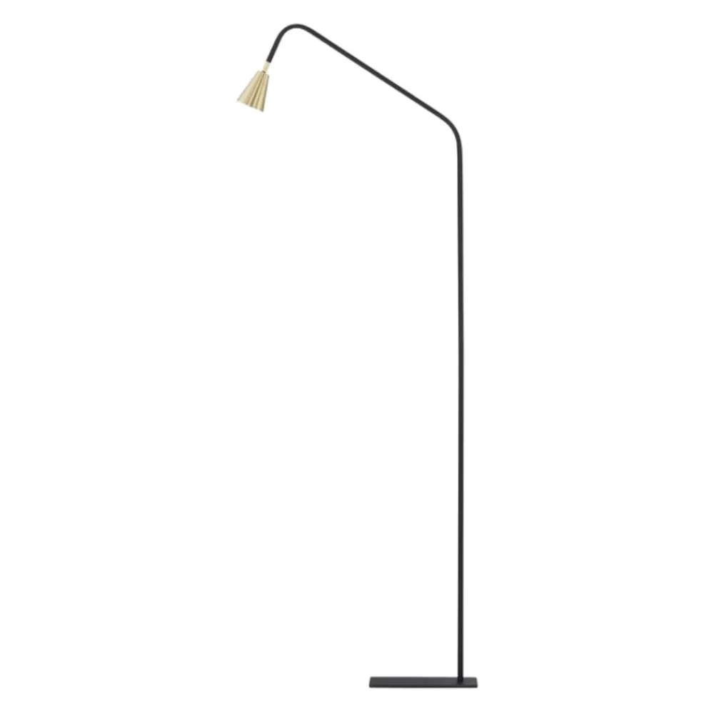 Lampade Da Terra-Selezionato da Mazzolaluce Lampada ad arco moderna colore nero e oro per salotto