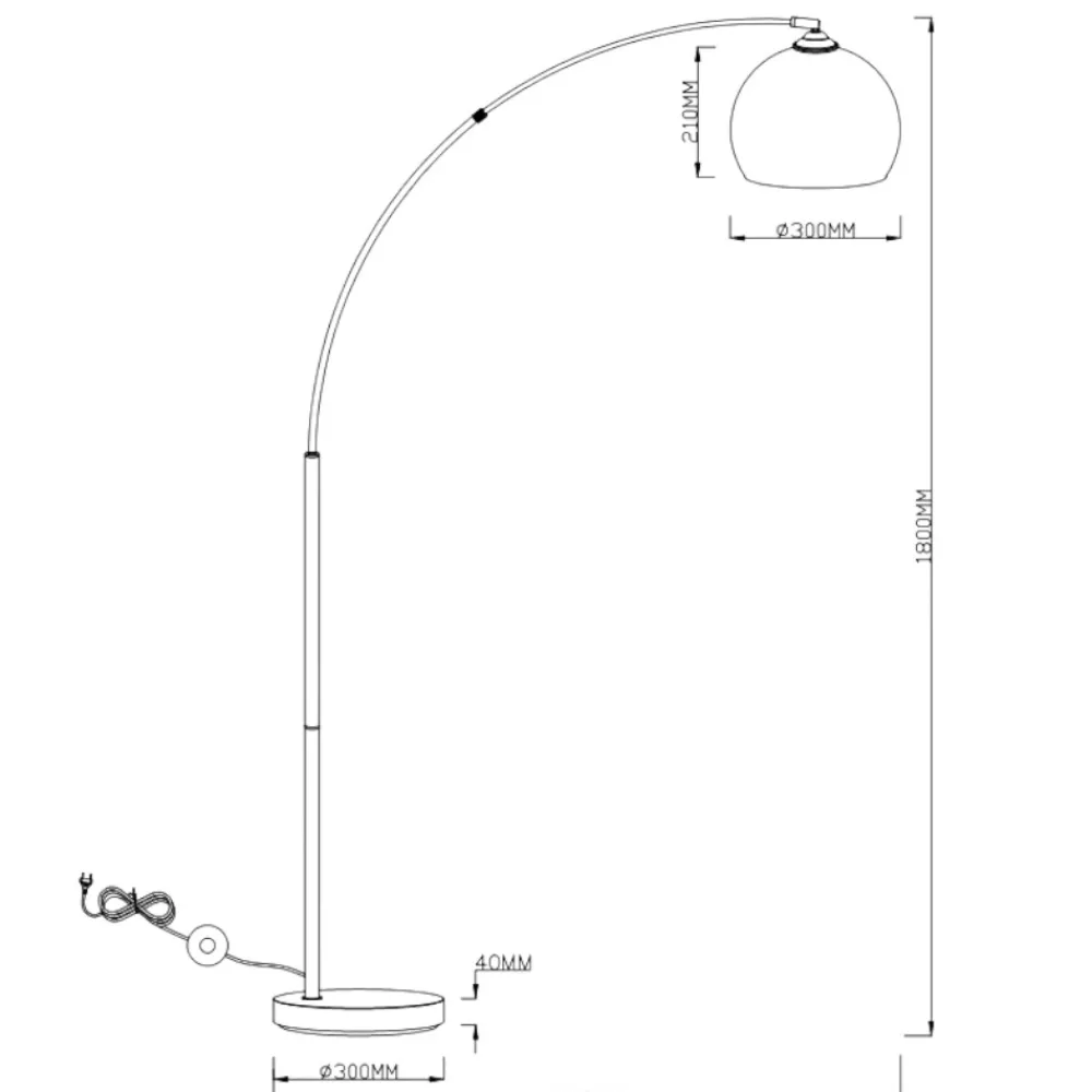 Lampade Da Terra-Selezionato da Mazzolaluce Lampada ad arco moderna colore argento per salotto