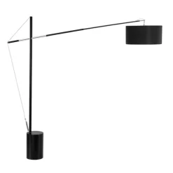 Lampade Da Terra-Selezionato da Mazzolaluce Lampada ad arco moderna orientabile paralume circolare
