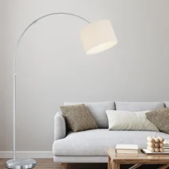 Lampade Da Terra-Selezionato da Mazzolaluce Lampada ad arco moderna per soggiorno paralume bianco