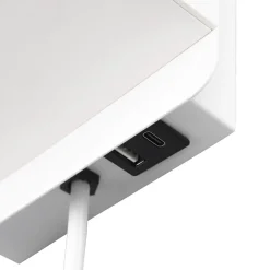 Applique Camera Da Letto-Selezionato da Mazzolaluce Lampada a parete per comodini bianco con base di ricarica presa usb