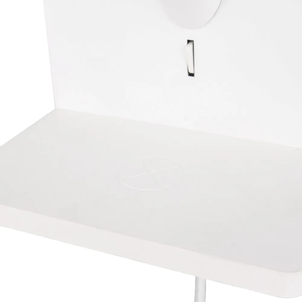 Applique Camera Da Letto-Selezionato da Mazzolaluce Lampada a parete per comodini bianco con base di ricarica presa usb