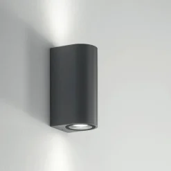 Applique Da Esterno-IsyLuce Lampada applique per esterno moderna antracite biemissione