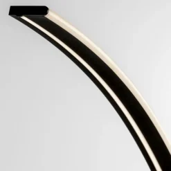 Lampade Da Terra-Selezionato da Mazzolaluce Lampada arco moderna led 3000k nera dimmerabile