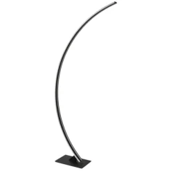 Lampade Da Terra-Selezionato da Mazzolaluce Lampada arco moderna led 3000k nera dimmerabile