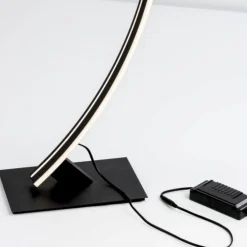 Lampade Da Terra-Selezionato da Mazzolaluce Lampada arco moderna led 3000k nera dimmerabile