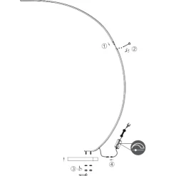 Lampade Da Terra-Selezionato da Mazzolaluce Lampada arco moderna nera led 3000k dimmerabile h180 cm