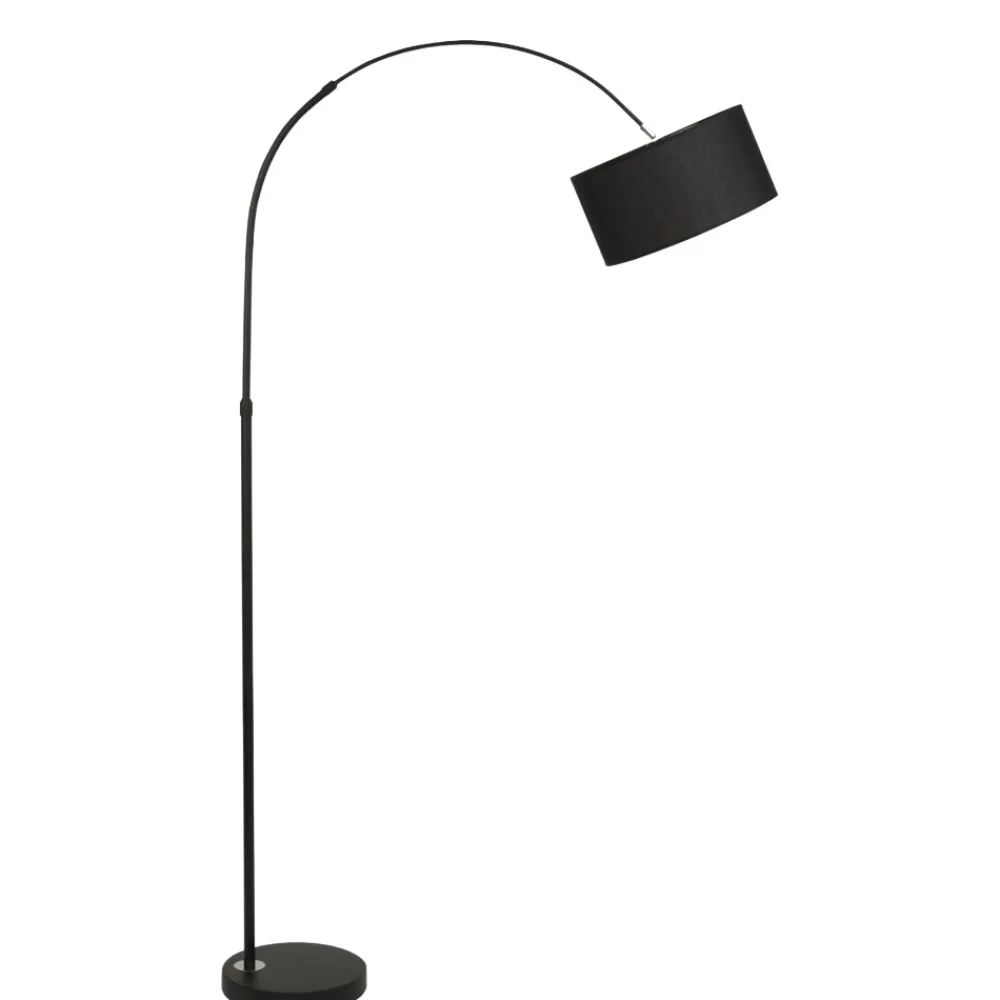 Lampade Da Terra-Selezionato da Mazzolaluce Lampada arco nera paralume orientabile moderna base marmo