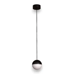 Lampade A Sospensione-Selezionato da Mazzolaluce Lampada a sfera sospensione led 5w 3000k nera