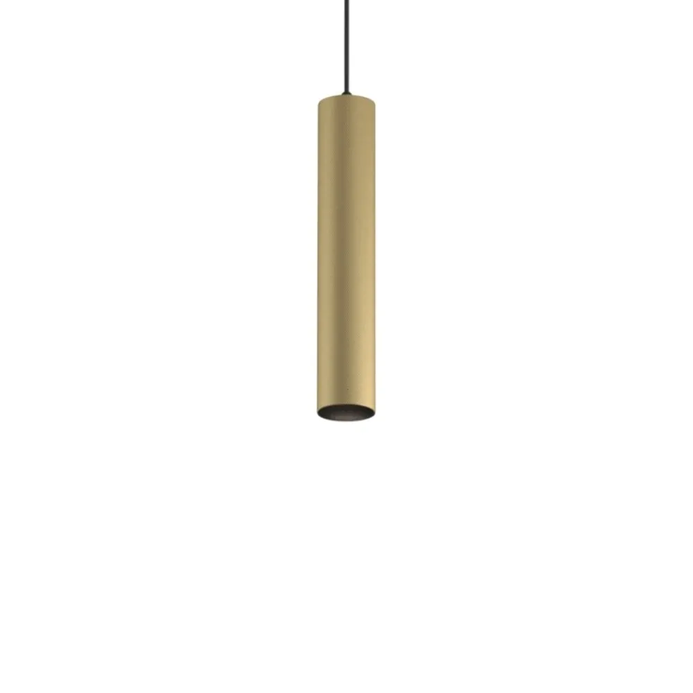 Lampade A Sospensione-Maytoni Lampada a sospensione artisan cilindro oro per tavolo da pranzo