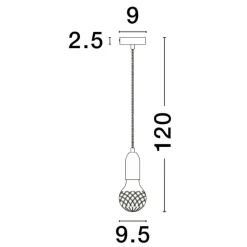 Lampade A Sospensione-Selezionato da Mazzolaluce Lampada a sospensione a singola luce oro stile contemporaneo