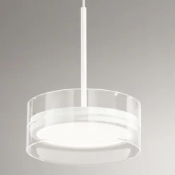Lampade A Sospensione-Perenz Illuminazione Lampada a sospensione bianca arere perenz led 3000k vetro trasparente