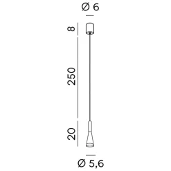 Lampade A Sospensione-Perenz Illuminazione Lampada a sospensione bianca led 7w 3000k perenz cone