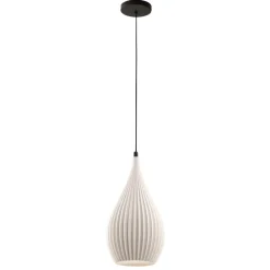 Lampade A Sospensione-Fabas Luce Lampada a sospensione bianca plastica vegetale lisa