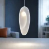 Lampade A Sospensione-Selezionato da Mazzolaluce Lampada a sospensione bianca stile wabi sabi per soggiorno japandi