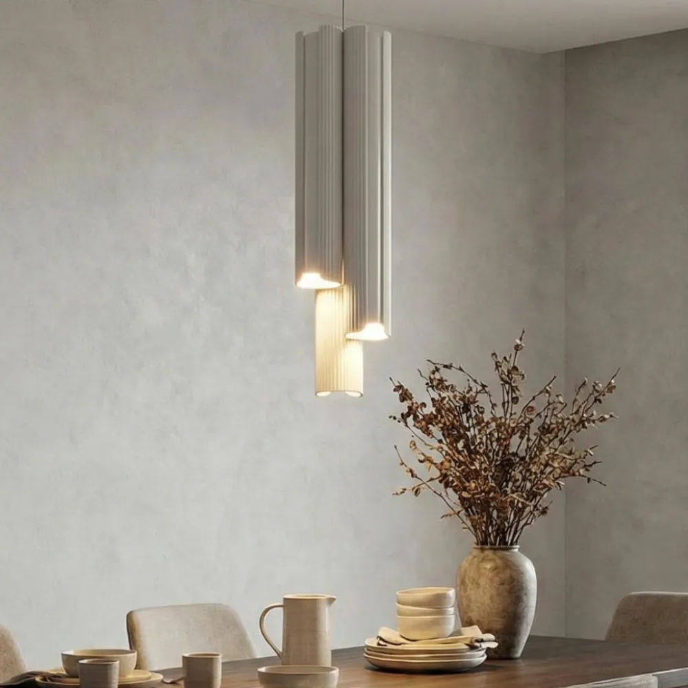Lampade A Sospensione-Ideal Lux Lampada a sospensione bianca led 3000k dorica