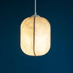 Lampade A Sospensione-Selezionato da Mazzolaluce Lampada a sospensione bianco seta di gelso 30cm