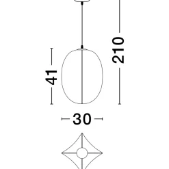 Lampade A Sospensione-Selezionato da Mazzolaluce Lampada a sospensione bianco seta di gelso 30cm