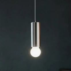 Lampade A Sospensione-Linea Light Lampada a sospensione birba e27 cilindro cromo
