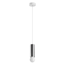 Lampade A Sospensione-Linea Light Lampada a sospensione birba e27 cilindro cromo