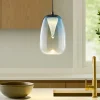 Lampade A Sospensione-Selezionato da Mazzolaluce Lampada a sospensione blu da cucina in vetro led 3000k design moderna
