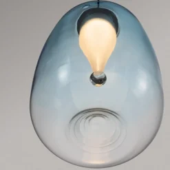 Lampade A Sospensione-Selezionato da Mazzolaluce Lampada a sospensione blu da cucina in vetro led 3000k design moderna