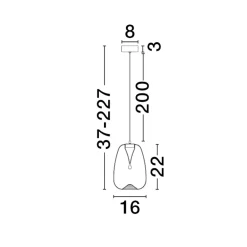 Lampade A Sospensione-Selezionato da Mazzolaluce Lampada a sospensione blu da cucina in vetro led 3000k design moderna