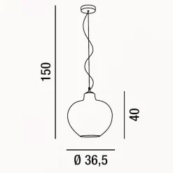 Lampade A Sospensione-Perenz Illuminazione Lampada a sospensione boccia di vetro specchiato bowl perenz