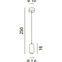 Lampade A Sospensione-Perenz Illuminazione Lampada a sospensione bullet marrone metallizzato perenz