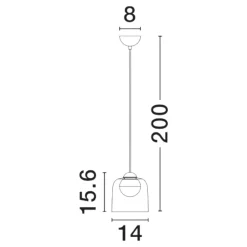 Lampade A Sospensione-Selezionato da Mazzolaluce Lampada a sospensione campana led 3000k per isola cucina