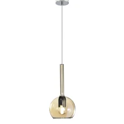 Lampade A Sospensione-Top Light Lampada a sospensione candie per cucina moderna sfera vetro ambra
