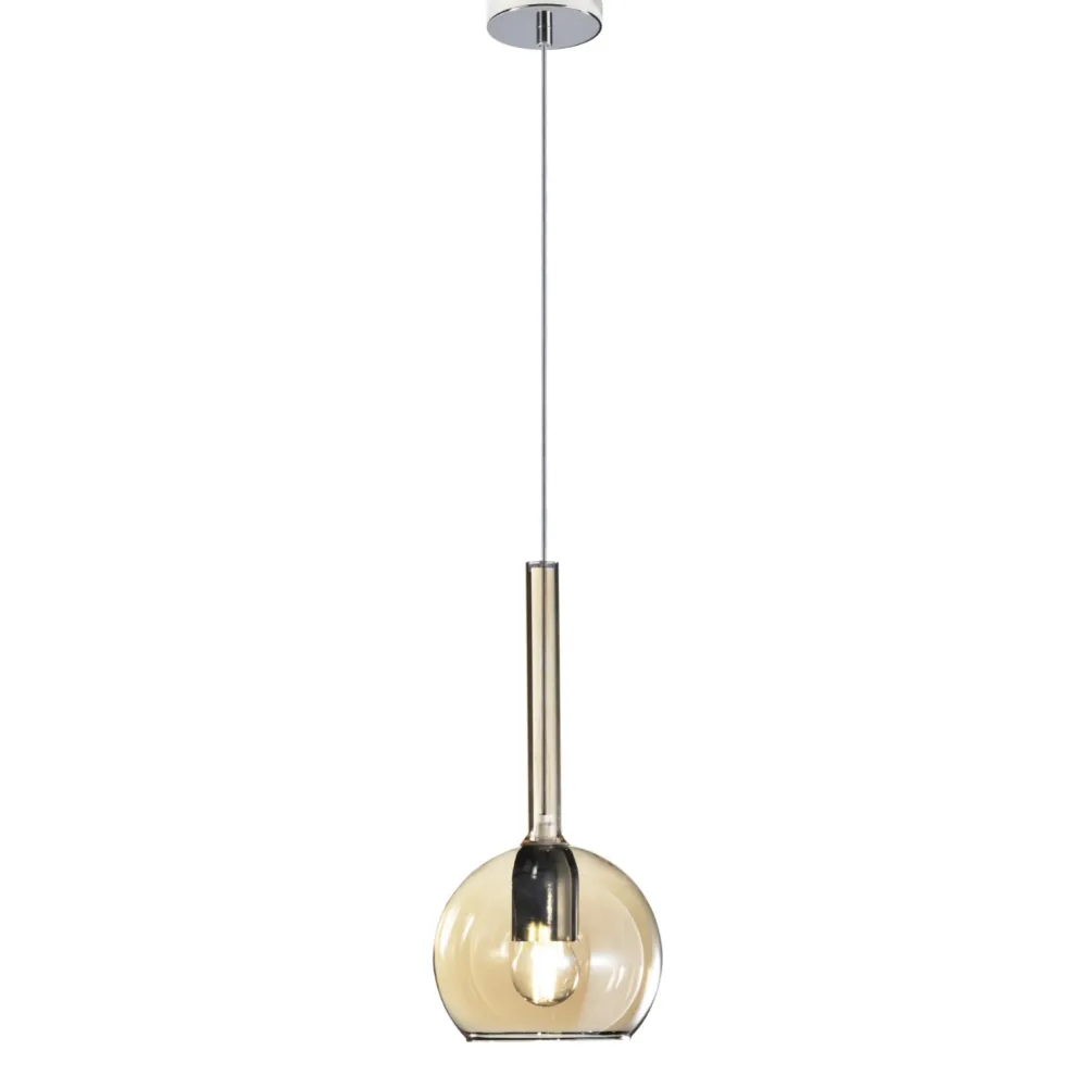Lampade A Sospensione-Top Light Lampada a sospensione candie per cucina moderna sfera vetro ambra