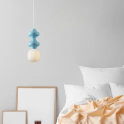 Lampade A Sospensione-Selezionato da Mazzolaluce Lampada a sospensione celeste moderna di ceramica