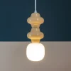 Lampade A Sospensione-Selezionato da Mazzolaluce Lampada a sospensione ceramica giallo pastello design moderna