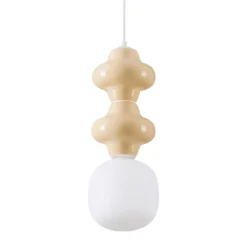 Lampade A Sospensione-Selezionato da Mazzolaluce Lampada a sospensione ceramica giallo pastello design moderna