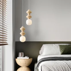 Lampade A Sospensione-Selezionato da Mazzolaluce Lampada a sospensione ceramica giallo pastello design moderna