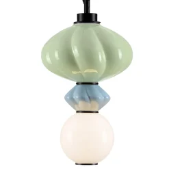 Lampade A Sospensione-Selezionato da Mazzolaluce Lampada a sospensione ceramica colorata led 3000k vetro verde blu