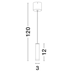 Lampade A Sospensione-Selezionato da Mazzolaluce Lampada a sospensione cilindro oro led 5w 3000k