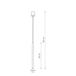 Lampade A Sospensione-Selezionato da Mazzolaluce Lampada a sospensione cilindro oro 49 cm